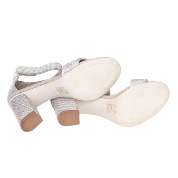 Jeffrey Campbell Kassidy Silver Rhinestone Platform Heels Women's Size 10 - Picture 6 of 9